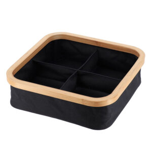 Cesta cuadrada plegable baño TENDANCE Serie Bambú