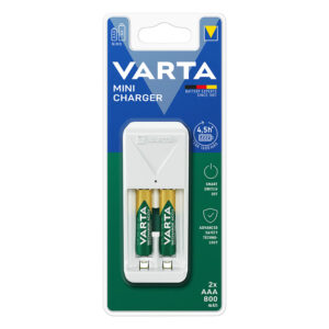 Cargador pilas AAA 800 m/Ah VARTA Mini Charger