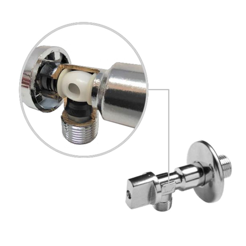 Llave escuadra larga antical MT 1/2x3/8" mando metálico 2 unidades - Imagen 2