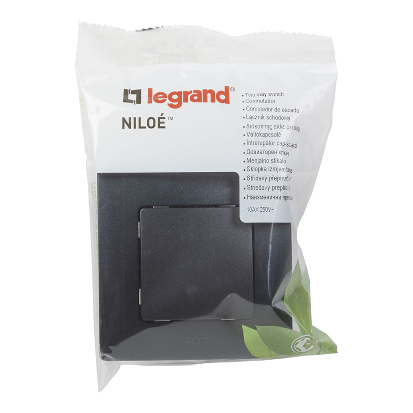 Conmutador de empotrar LEGRAND serie Niloé Negro - Imagen 2