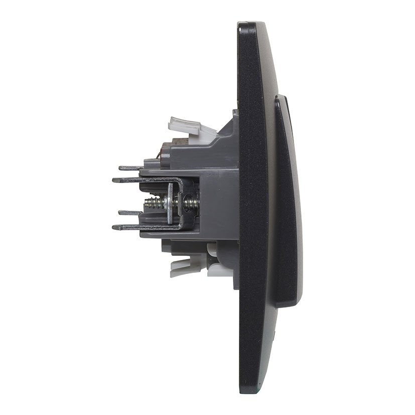 Doble conmutador de empotrar LEGRAND serie Niloé Negro - Imagen 2
