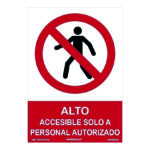 Señal de prohibición NMZ "ALTO PERSONAL AUTORIZADO"