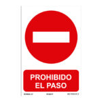 Señal de prohibición NMZ "PROHIBIDO EL PASO"