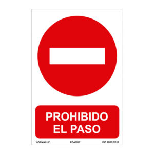 Señal de prohibición NMZ "PROHIBIDO EL PASO"