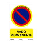 Señal de prohibición NMZ "VADO PERMANENTE"