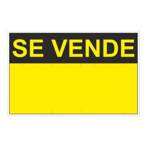 Señal NMZ "SE VENDE" amarillo