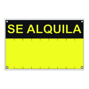 Señal NMZ "SE ALQUILA" amarillo 10 unidades