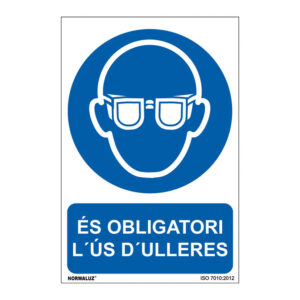 Señal de obligación en catalán NMZ "ÚS D'ULLERES"