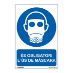 Señal de obligación en catalán NMZ "US DE MASCARA"