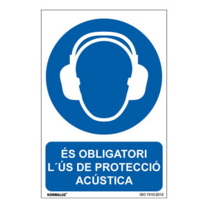 Señal de obligación en catalán NMZ "PROTECCIÓ"
