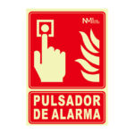 Señal pulsador alarma NMZ Clase B 210x300 mm
