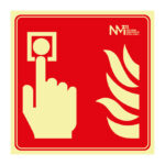 Señal pulsador alarma NMZ Clase A 210x210 mm