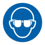 Señal adhesiva "OBLIGATORIO GAFAS" NMZ. (Envase completo)