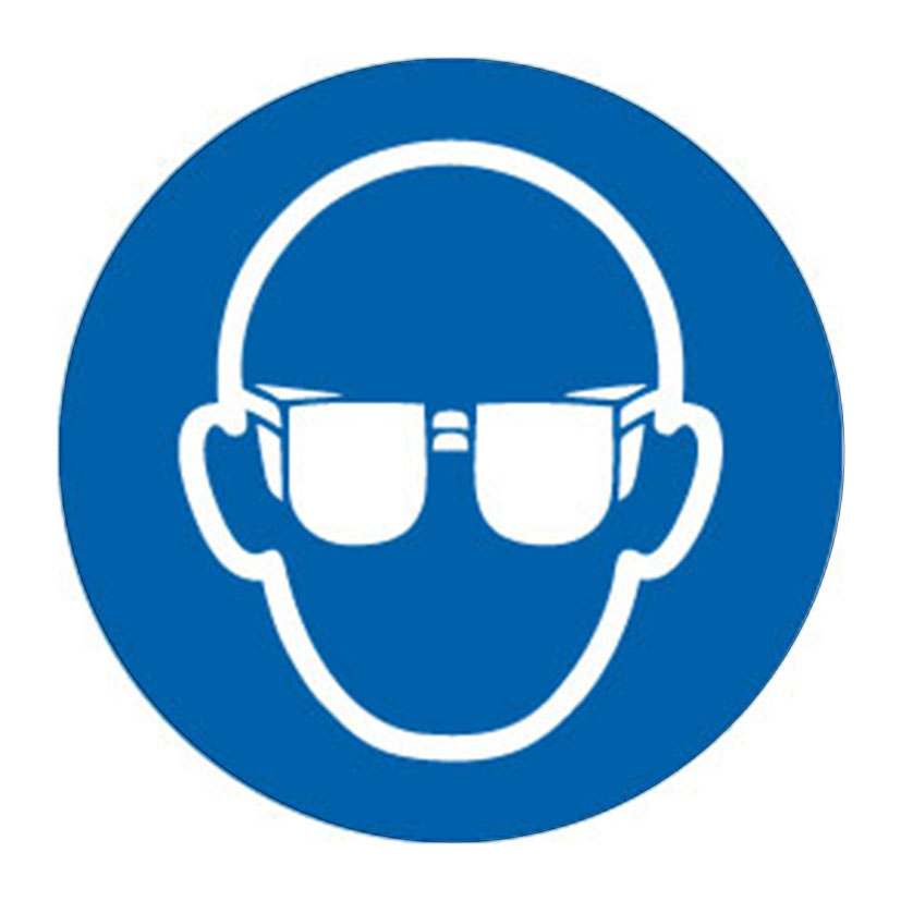 Señal adhesiva "OBLIGATORIO GAFAS" NMZ. (Envase completo)