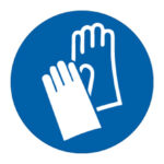 Señal adhesiva "OBLIGATORIO GUANTES" NMZ. (Envase completo)