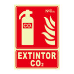 Señal extintor CO2 NMZ Clase B 210x300mm