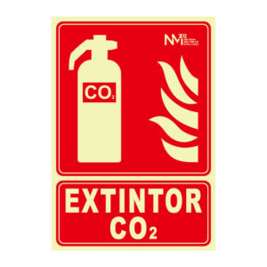 Señal extintor CO2 NMZ Clase B 210x300mm