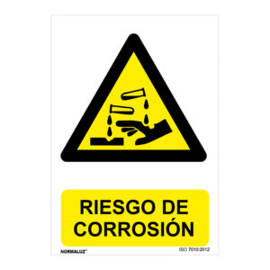 Señal de peligro PVC NMZ "PELIGRO DE CORROSIÓN"