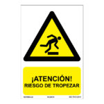 Señal de peligro PVC NMZ "RIESGO DE TROPEZAR"