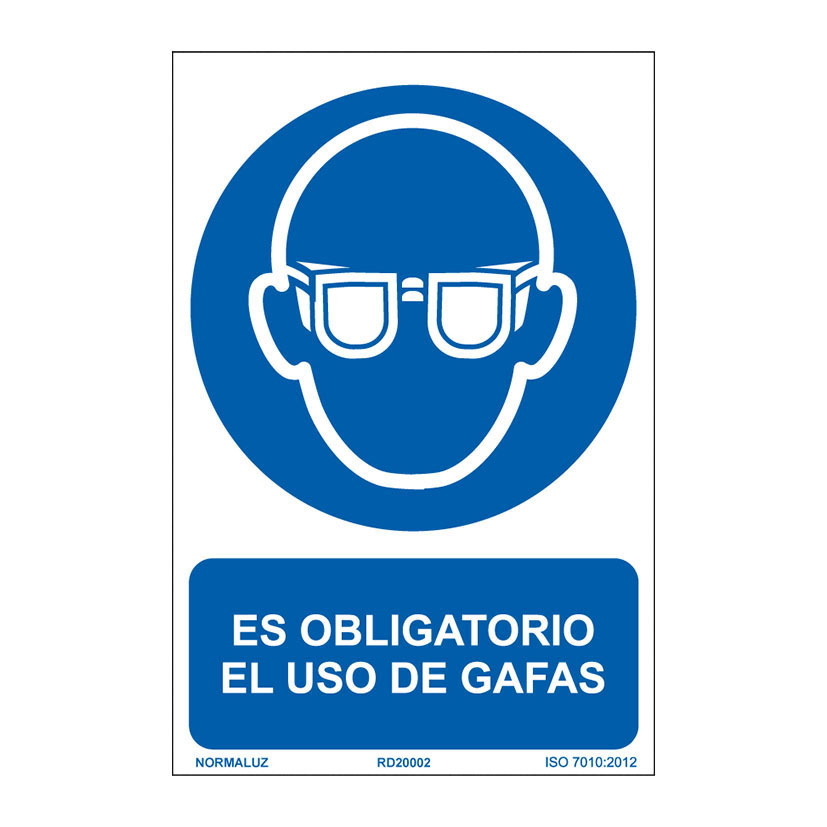 Señal uso obligatorio gafas NMZ