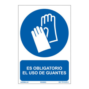 Señal uso obligatorio guantes NMZ