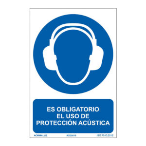 Señal uso obligatorio NMZ protección acústica