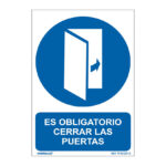 Señal uso obligatorio NMZ cerrar puertas