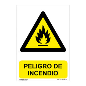 Señal de peligro PVC NMZ "PELIGRO DE INCENDIO"