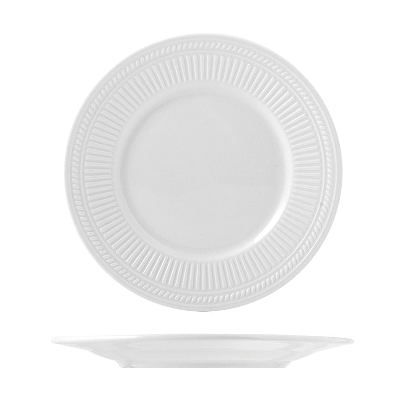 Plato postre porcelana PENGO Ala Dorique 6 unidades