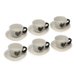 Juego 6 tazas café plato VERSA Serie Nathalie