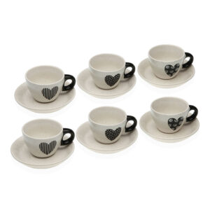 Juego 6 tazas café plato VERSA Serie Nathalie