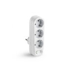 Ladrón adaptador triple TT FAMATEL con interruptor