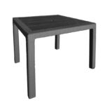 Mesa de resina cuadrada Elegance antracita 80x80xh.72 cm