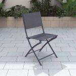 Silla plegable jardín Parma acero/textilene 4 unidades