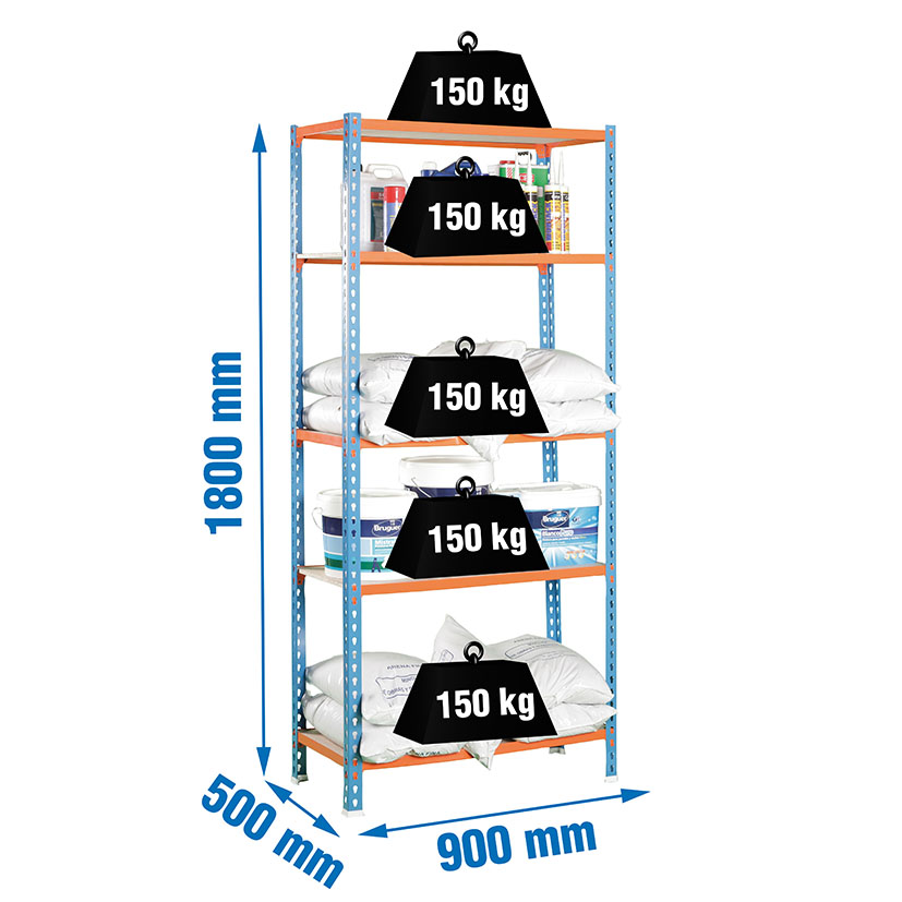 Estantería metálica SIMONRACK Maderclick Plus 5/500 - Imagen 2