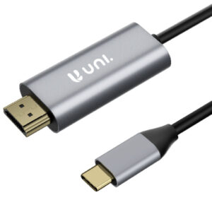 Adaptador USB C macho a HDMI hembra UNICO Gris 4K