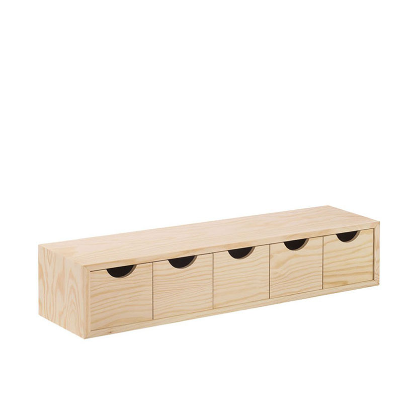 Mini cajonera madera de pino ASTIARRAGA 5 cajones