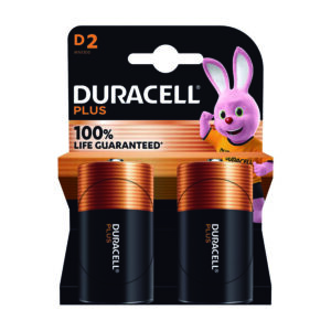 Pila alcalina D (LR20) Blíster 2 pilas DURACELL Plus (Envase completo)