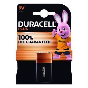 Pila alcalina 6F22 (9V) Blíster DURACELL Plus (Envase completo)