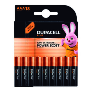 Pila alcalina AAA (LR03) Blíster 18 pilas  DURACELL Power Boost (Envase completo)