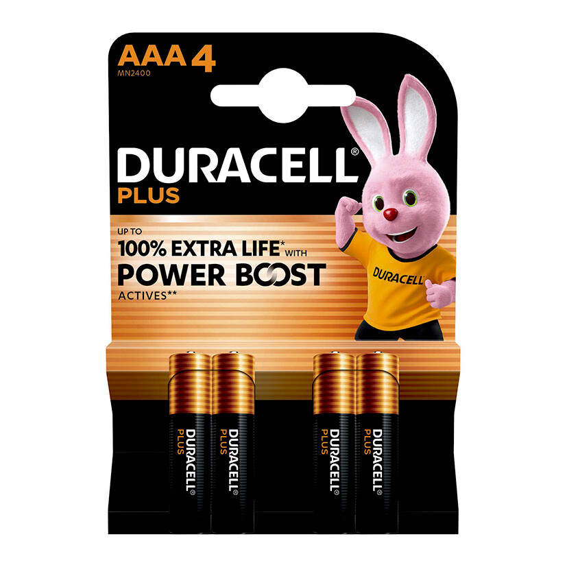 Pila alcalina AAA (LR03) Blíster 4 pilas DURACELL Power Boost (Envase Completo)