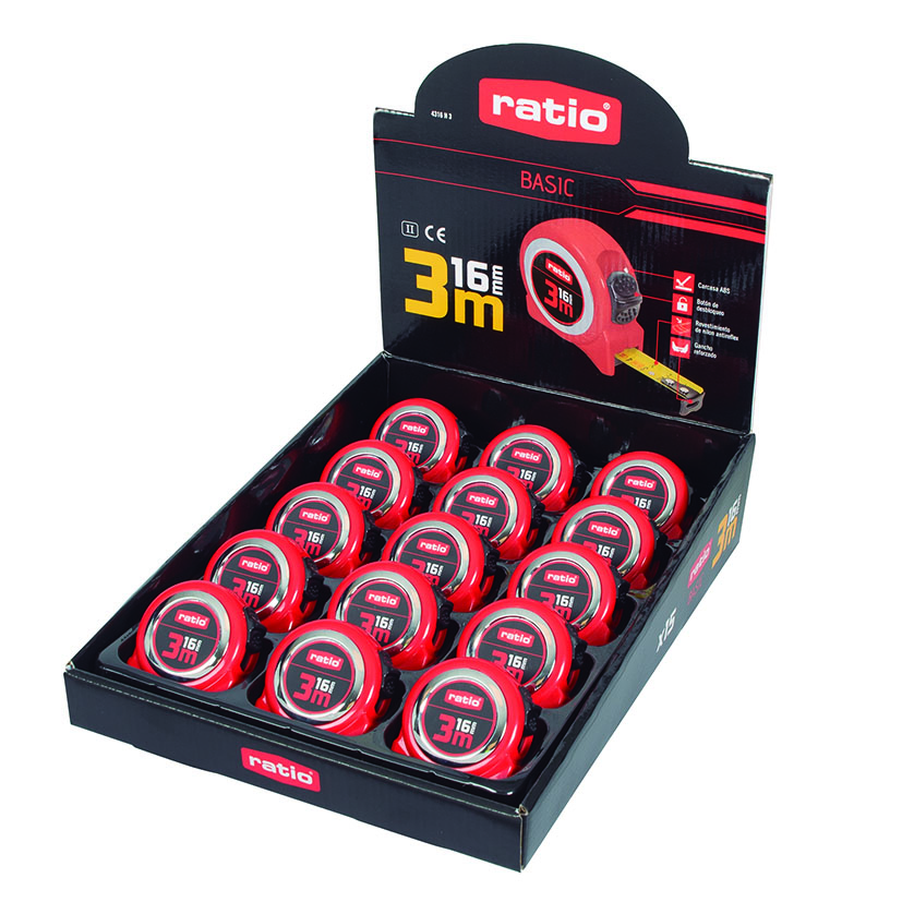 Flexómetro RATIO Basic Serie 43 3 m x 16 mm 15 unidades - Imagen 3