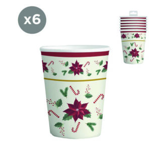 Vasos desechables Serie Navidad 266 ml  6 unidades