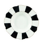 Plato hondo 22,5 cm vajilla DECASA serie Excellence Rayas 6 unidades