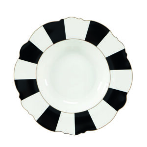 Plato hondo 22,5 cm vajilla DECASA serie Excellence Rayas 6 unidades