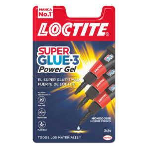 Loctite Super Glue 3 Power Gel Mini Trio Adhesivo instantáneo máxima flexibilidad en formato 3 monodosis 1gr