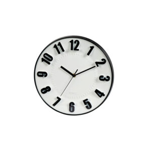 Reloj de pared 28 cm con aro negro