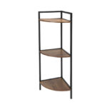 Estantería rinconera 3 baldas serie Metal Black