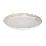 Plato postre Stoneware Cream. (Envase completo)