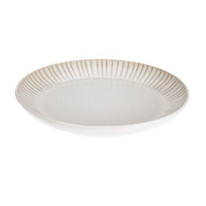 Plato postre Stoneware Cream. (Envase completo)